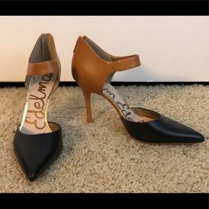 Sam Edelman Heels Tan/Black US 9.5 Excellent Cond.